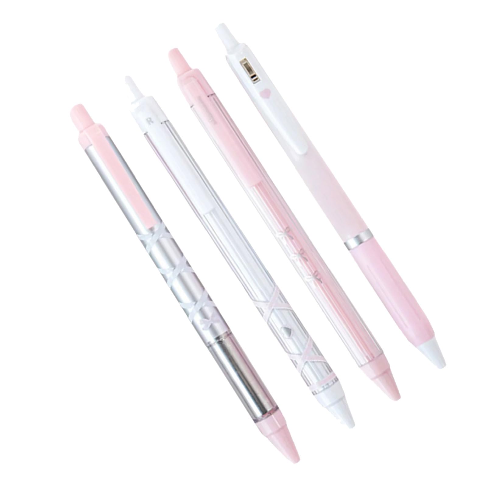 Buxuaaaa 4 Pcs Neutral Pen Ballet Strap Bows Gel Pen Stationery 0.5mm Black Inks Writing Journaling Pressing