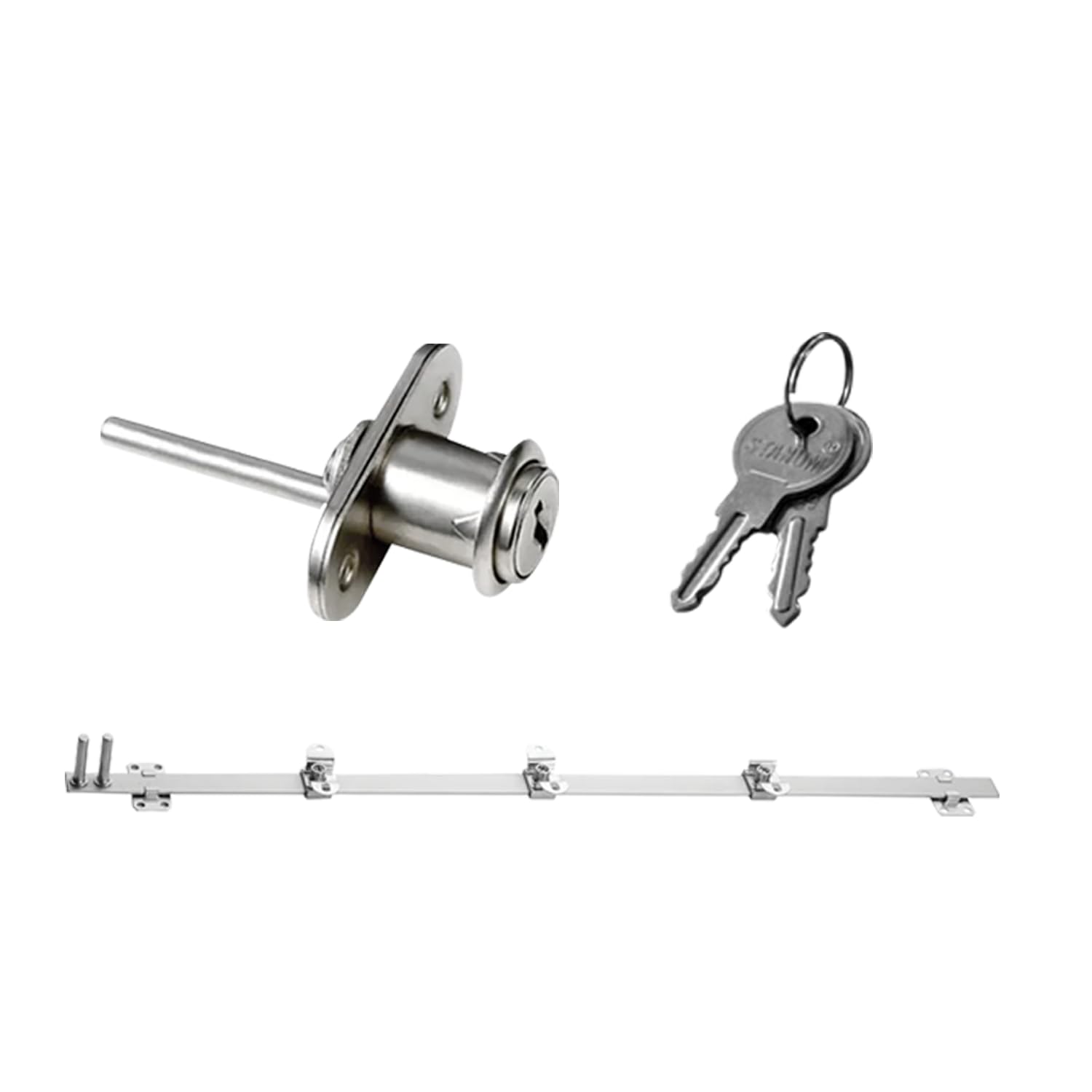 Multipurpose Side Mounted Drawer Lock with 500 mm Bar for Office and Home Storage, Chrome Finish Hardware for Secure Cabinets and Drawers, Model HMDL-01-500mm-image-12