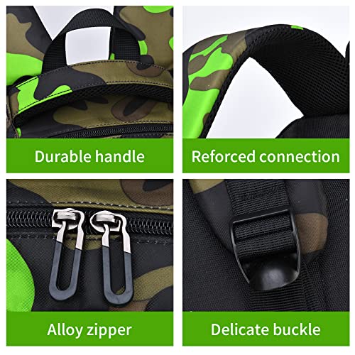 Yvechus School Backpack Casual Daypack Travel Outdoor Camouflage Backpack Christmas Presents For Boys And Girls (Dy Camo Green) #TOP4