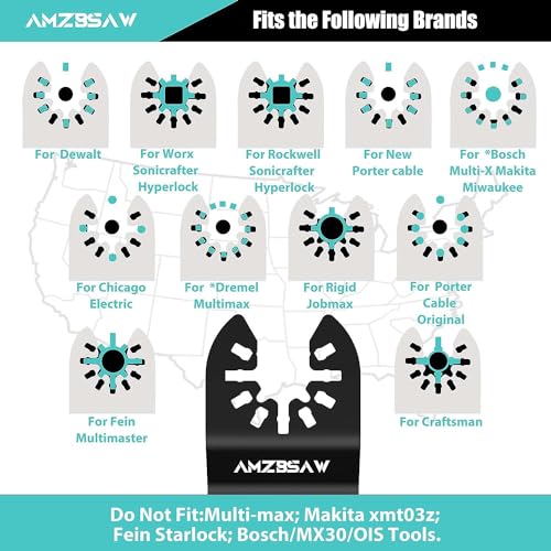 100 PCS Blades, Titanium and High Carbon Steel Saw Blades for Wood Metal and Plastic, Quick Release Multi Tool Blades Kits, Oscillating Tool Accessories Kit