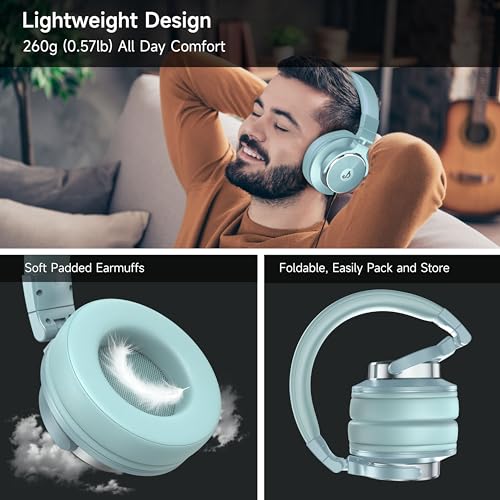 Image of Wired Over Ear Headphones, Studio Monitor & Mixing DJ Headphones with 50mm Neodymium Drivers and 1 /4 to 3.5mm Jack for Guitar AMP Podcast Piano Keyboard (Light Green)