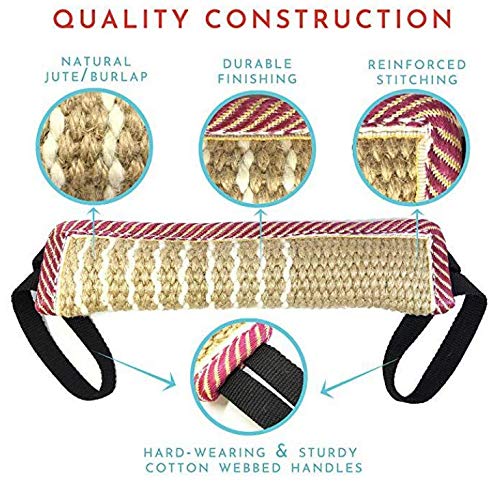 Giocattolo Per Cani Tiro Alla Fune | 2 Pezzi Con Maniglie | In Iuta Resistente - Foto 12