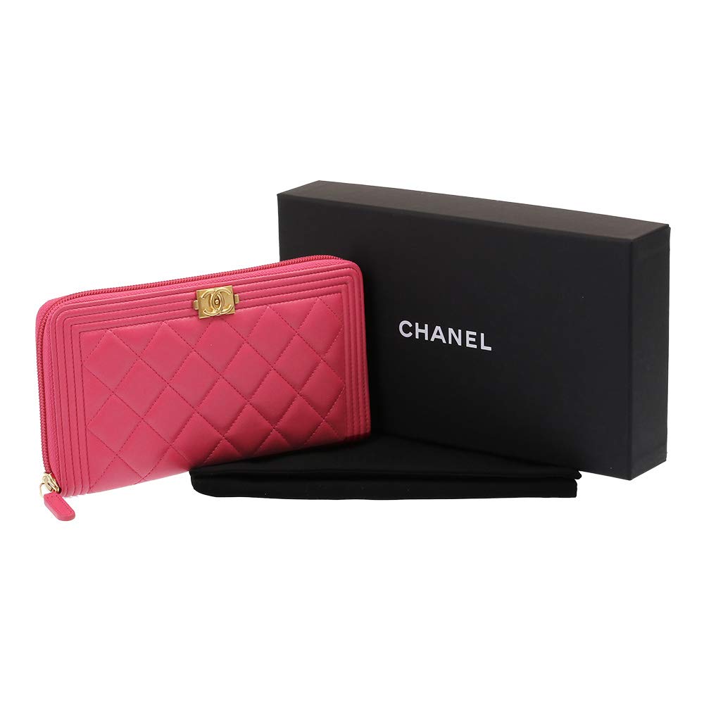 美品★シャネル　ボーイシャネル　ラウンドジップ　ラムスキン　マトラッセ　長財布 楽天市場】シャネル CHANEL 長財布 ラウンドファスナー ボーイ