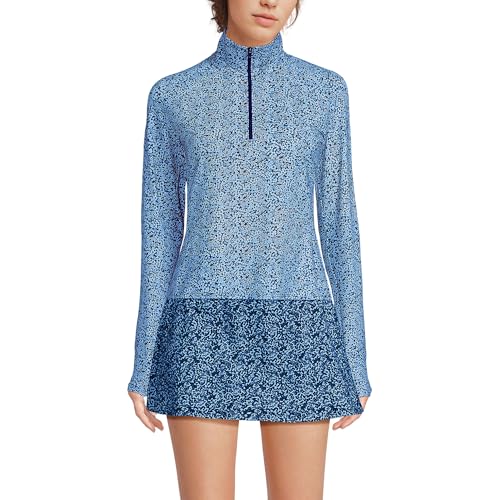 Lands' End Women's Long Sleeve Rash Guard Cover-up UPF 50