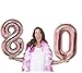 80th Birthday Decorations Party supplies-80th Birthday Balloons Rose Gold,80th Birthday Banner,Table Confetti Decorations,80th Birthday for Women,use Them as Props for Photos (Rose Gold 80)
