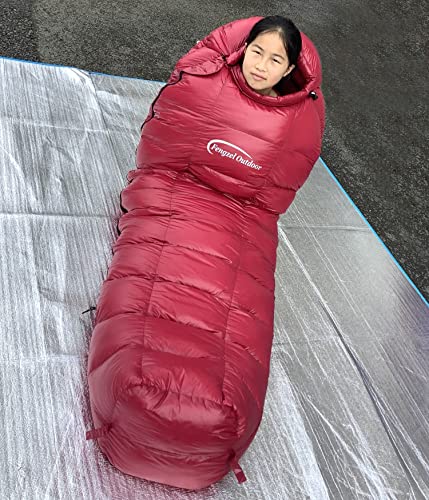Fengzel Outdoor 立体キルトマミー型寝袋210*80(50) cm 90%ダウン 400-2000g羽毛量 連結可能 3シーズン対応 最低使用温度-35℃ アウトドア キャンプ シュラフ 3枚目