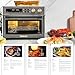 VAL CUCINA Infrared Heating Air Fryer Toaster Oven, Extra Large Countertop Convection Oven 10-in-1 Combo, 6-Slice Toast, Enamel Baking Pan Easy Clean with Recipe Book, Black Matte Stainless Steel