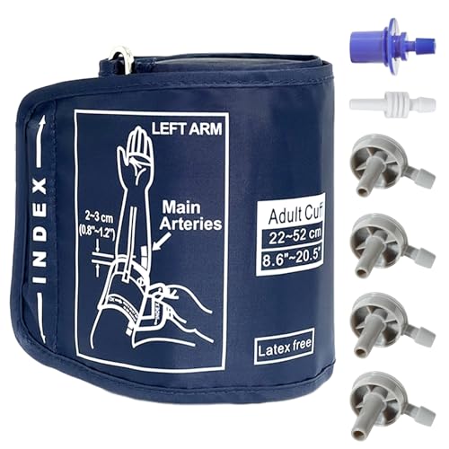 Extra Large Blood Pressure Cuff 2252CM Blood Pressure Monitors Cuff BP Cuff for Blood Pressure Monitor Large Arm BP Cuff with 6 Connectors Compatible Cuff for Home Monitoring