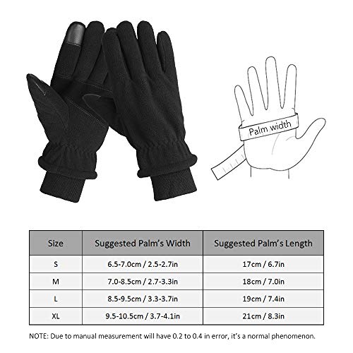 Luvas, Andoer Luvas térmicas de inverno Luvas de lã polar com tela sensível ao toque para ciclismo,
