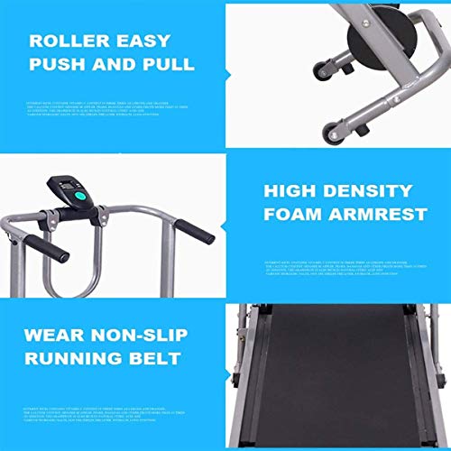 Image of Folding Treadmills Multifunctional Mechanical Treadmill Home Fitness Equipment Portable Gym Equipment Folding Running Jogging