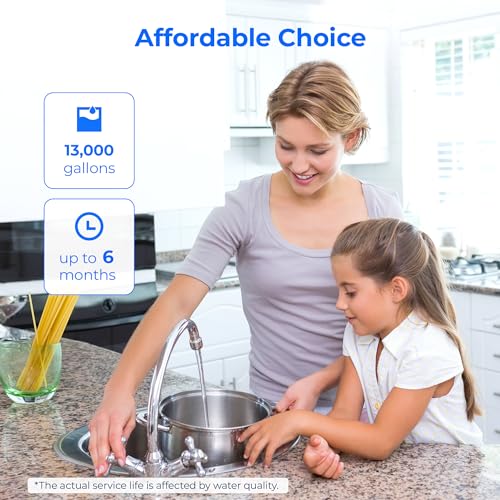 Waterdrop 5 Micron 10" x 2.5" Whole House Water Filter Replacement Cartridge, Sediment Water Filter Replacement for Any 10 inch RO Unit, Aqua-Pure® AP110, Culligan® P5, WHKF-GD05, 4 Pack