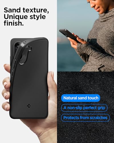 Image of Spigen Essential Sand Blast | OnePlus Nord CE 5 5G Case [Air Cushion Protection] [Flexible] OnePlus Nord CE 5 5G Back Cover | TPU - Matte Black