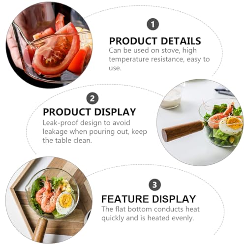 Pot à lait de cuisson feux en verre borosilicate résistant 400 ml - 4