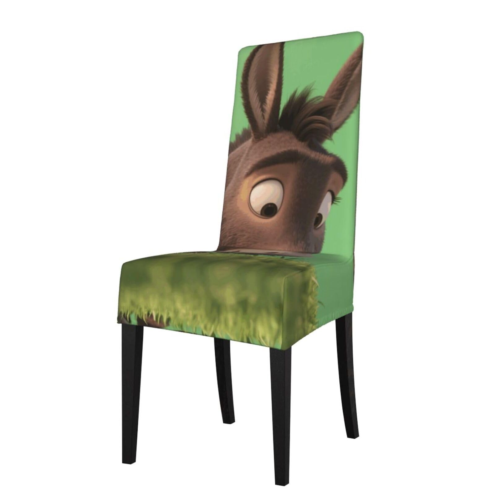 Fodpand Black Donkey Dining Room Chair Cover Stretch Parsons Chair Slipcovers Removable Washable Chair Protectors Cover High Elastic Seat Protector For Home,Kitchen, Hotel, Banquet