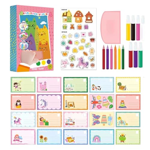 Papier à gratter arc-en-ciel pour occuper les enfants en voyage et à l'école