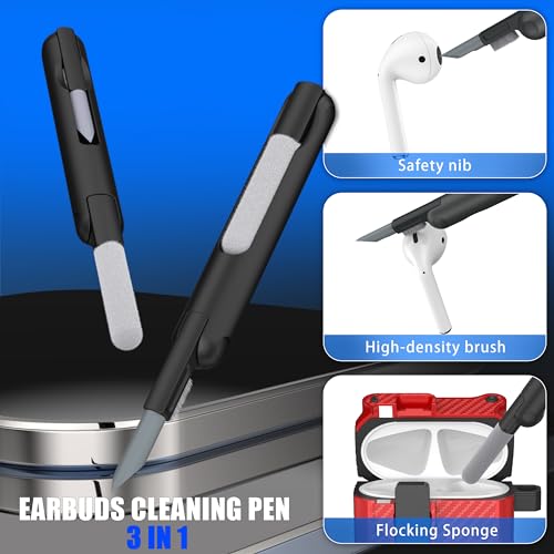 Image of RFUNGUANGO AirPods 2 Case with Lock Magnetic Lid, Carbon Red