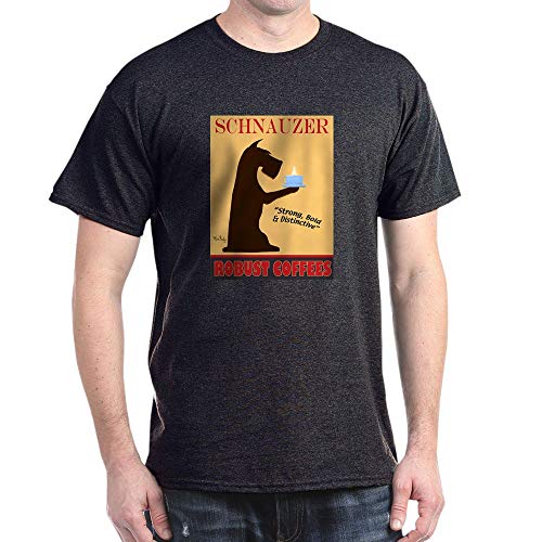 CafePress Schnauzer Robust Coffees Dark T Shirt 100% Cotton T-Shirt