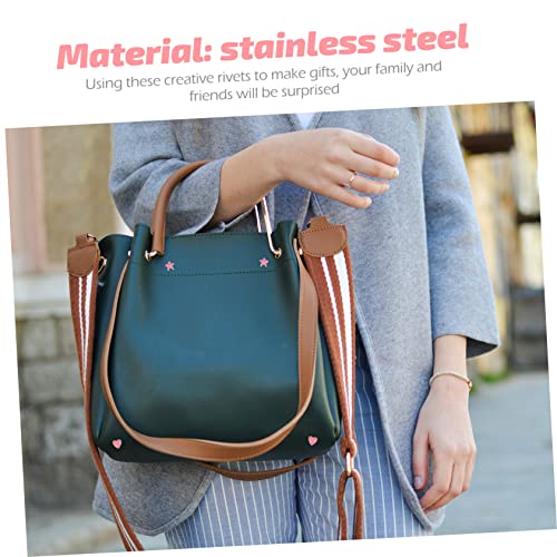 Coheali 200Pcs Diy Buttons Cloth Accessories Handmade Rivets Screw Rivets Rock Biker Studs Doll Cloth Accessories Miniature Dolls Star Claw Rivets Decorative Rivets Pink Rock And Roll #TOP6