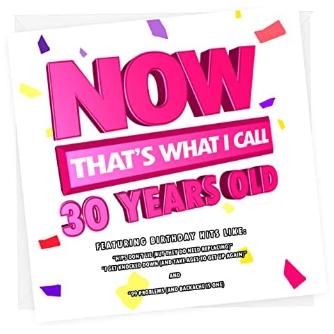 NotNiceThings Now Thats What I call 30, Funny 30th Birthday Cards for Him, Her, Boyfriend, Girlfriend, Thirty, 30th Birthday Cards, Funny, Rude 30th Birthday Cover