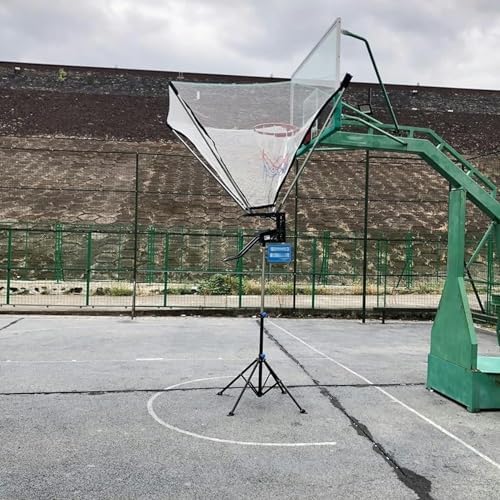 Portable Basketball Return System, Automatic Rebounder Attachment for Indoor/Outdoor Hoops, Training Aid for Shot Accuracy, Basketball Shot Return Net