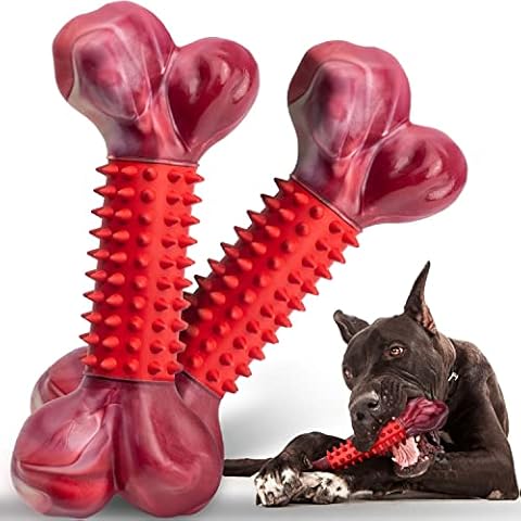 Apasiri Robustes Hundespielzeug für aggressive Kauer, große Rasse, Hundespielzeug, langlebiges Hundespielzeug, Hundeknochen aus Nylon und Gummi Cover