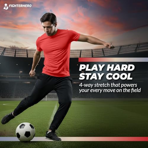Image of Gym T Shirts for Men Workout | Sports Tshirt for Man | Running Mens T-Shirts | Polyester Men's T Shirt | Quick Dry fit Training Active Wear | Badminton Football Jersey Tshirts