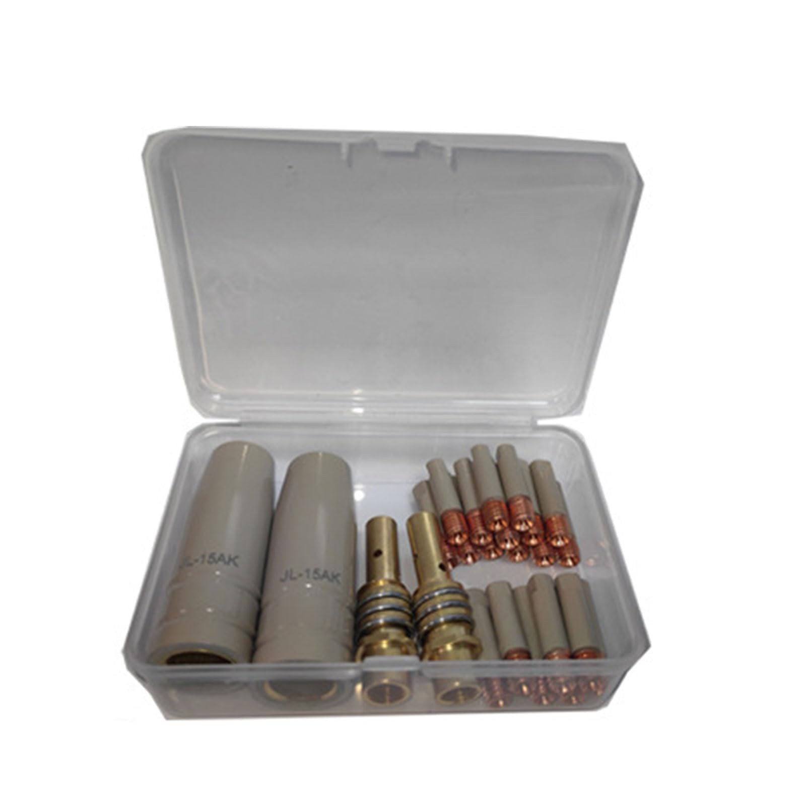 Tertioi 1.0Mm Professional 24Piece Welding Nozzle Set Metal Construction Resistant Coating For 15Ak Torches Extended Use High Heat Dissipation Nozzle