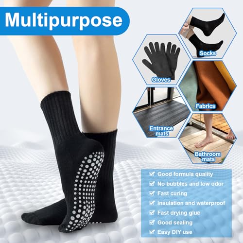 WEILAOK Sock Stop Anti Rutsch, Sock Stop, Sockenstopper Flüssig, Sock Stop Creme, Socken Stopp Anti Rutsch Set, Weiß, 50ml