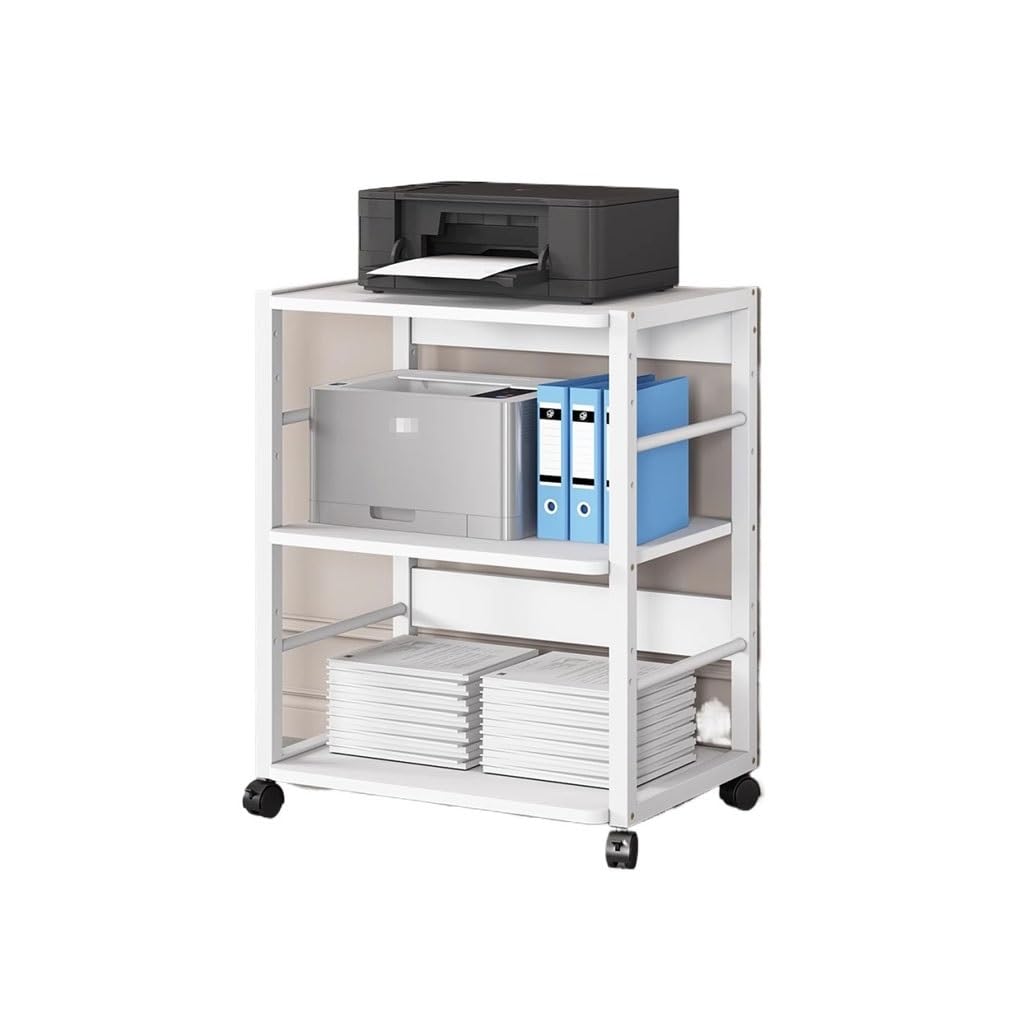 ENGENDER Druckerständer Heim-Dokumentenbuch-Aufbewahrungsregal, Büro-Kopierer-Schrank-Host-Halterung Bürodruckertisch(S:50CMX40CMX70CM)