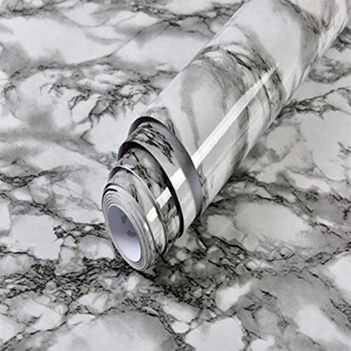 Papier peint autocollant marbre gris foncé vinyle imperméable