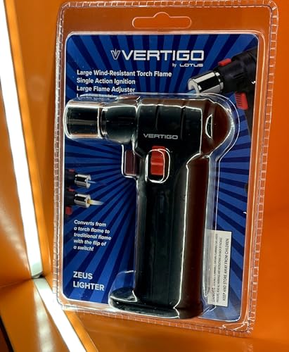 Encendedor de mesa Vertigo Zeus llama simple negro miniatura 3