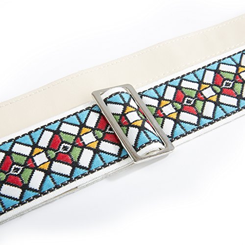 D’Andrea Sangle de guitare Ace Vintage Reissue – Vitrail – Réplique de sangle de guitare utilisée par Jimi Hendrix - Les Beatles, Paul McCartney, John Lennon, RIngo Starr, George Harrison D'Andrea Sangle de guitare Ace Vintage Reissue - Vitrail - Réplique de sangle de guitare utilisée par Jimi Hendrix – Image 3