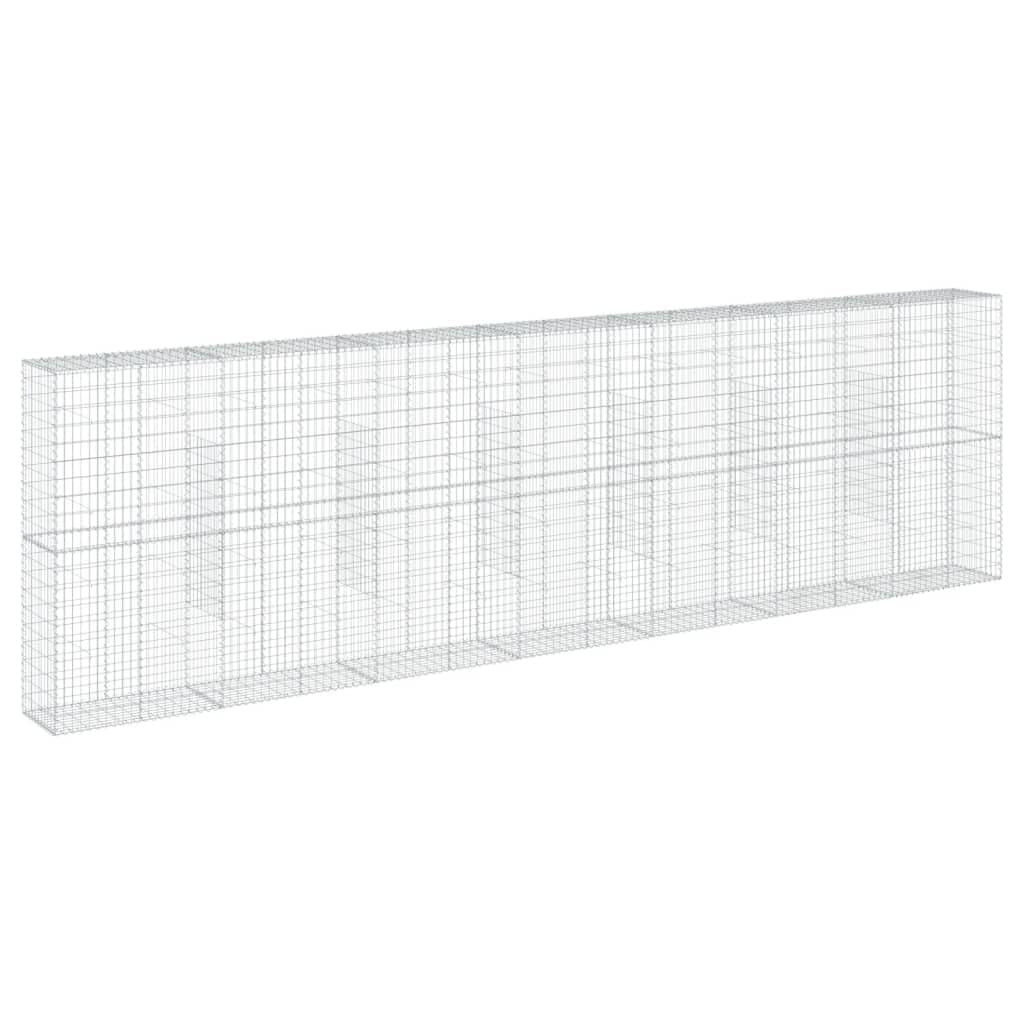 Gavión con tapa, 700 x 50 x 200 cm, cesta de piedra, hierro galvanizado | Cesta de alambre para un diseño flexible de paredes de privacidad y bordes decorativos en el jardín o al aire libre.