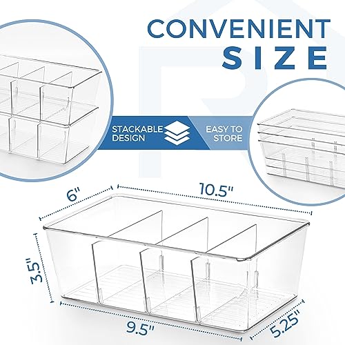 Kitchen-Pantry-Organizers-and-Storage-Bins-4-Pack-Clear-Kitchen-Storage-Containers-for-Packets-Pouches-Spices-and-More-Stackable-Snack-Storage-Organizer-for-Fridge-and-Cabinet-Resilient-Home