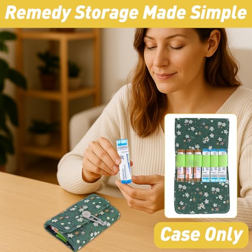 Image of Klawdsky Homeopathic Storage Case Homeopathic Carrying Case Box Foldable Homeopathic Bag Homeopathic Organizer for 6 Tubes Homeopathy at Home Travel Kit - Without Tubes