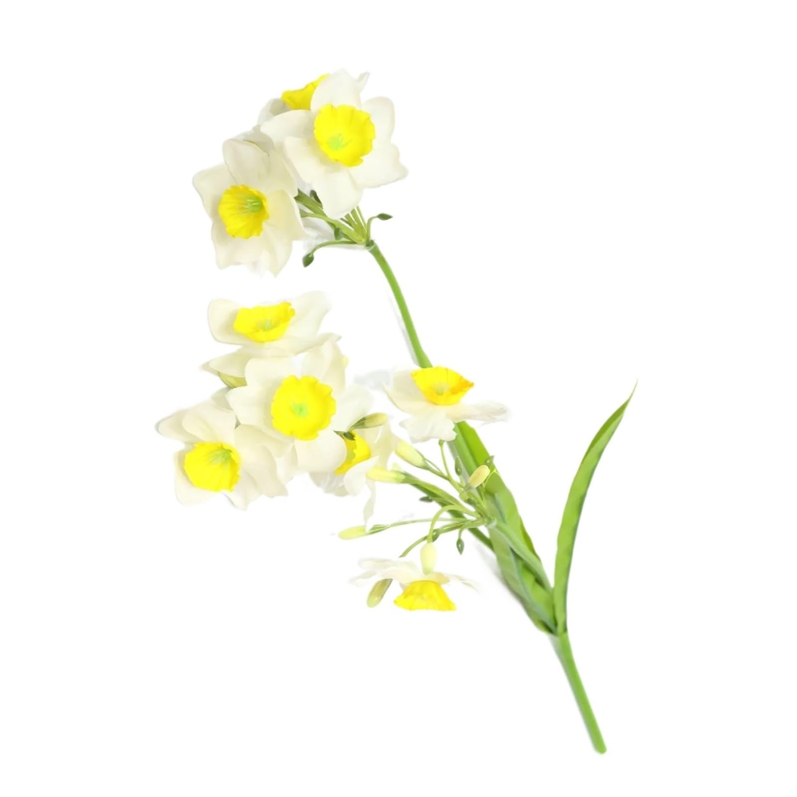 Casetlong 10Pcs Artificial Flowers Bouquet For Home Wedding Party Flower Arrangement(White)