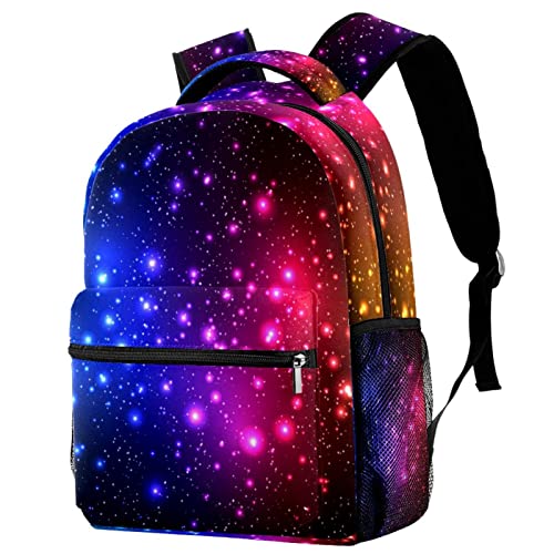 Sac à dos voyage motif ciel étoilé coloré avec porte-bouteille