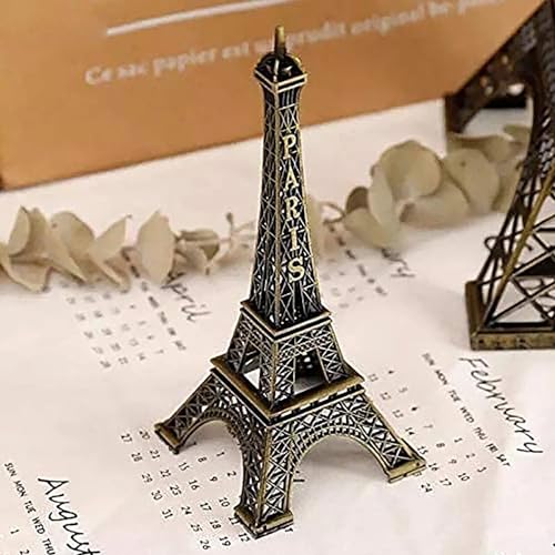 Image of nakfa Antique Finish 3D Metal Paris Eiffel Tower Metal Craft Famous Landmark Building Metal Statue, Cabinet, Office, Gifts Decorative Showpiece (Multi)