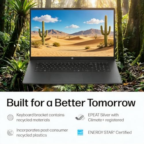 Image of HP OmniBook 3 AI Laptop 17.3 inch FHD IPS Intel 12-core Ultra 7 255U 32GB RAM 2TB SSD Backlit Type-c WiFi7 for Creator Designer Business Professional Win11 ICP Hub