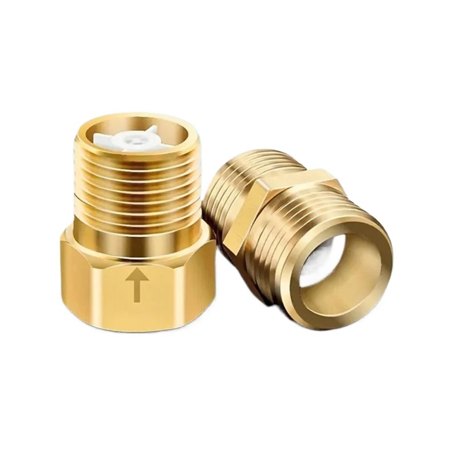 Dkgnyxnplj Yellow-3Pc Brass Check Valve Gold 1-Way Valve Non Return Valve(Yellow-3Pc)