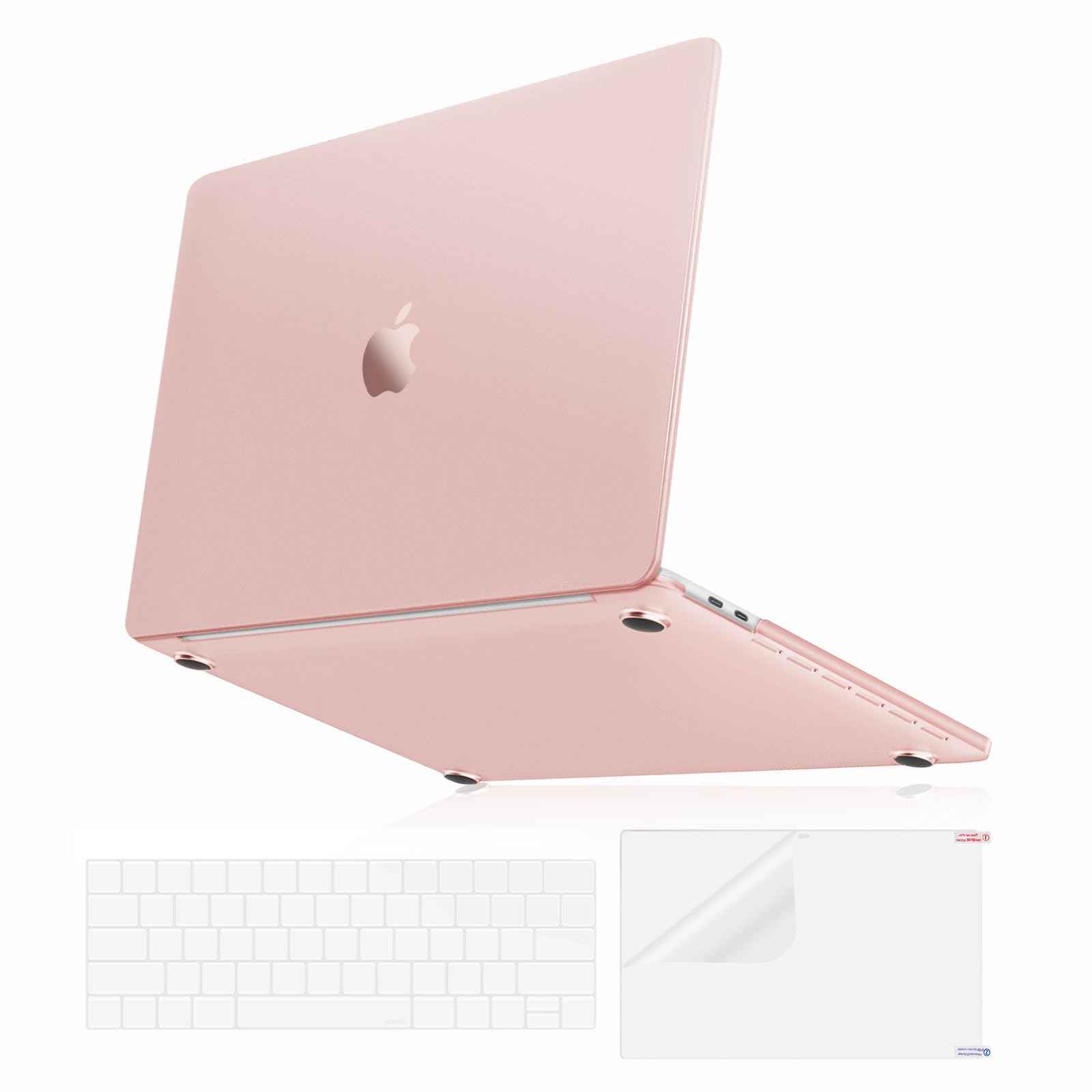 MOSISO Compatible with MacBook Pro 13 inch Case M2 2025-2016 A2338 M1 A2251 A2289 A2159 A1989 A1708 A1706, Ultra-Thin Natural Original Plastic Hard Shell&Keyboard Cover&Screen Film, Peach Fuzz