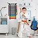 Winartton 12 Belts Karate Belt Display Rack with Stickers, Martial Arts Belt Display Holder, Taekwondo Belt Jiu Jitsu Belt BJJ Belt Display Hanging Holder for Adults