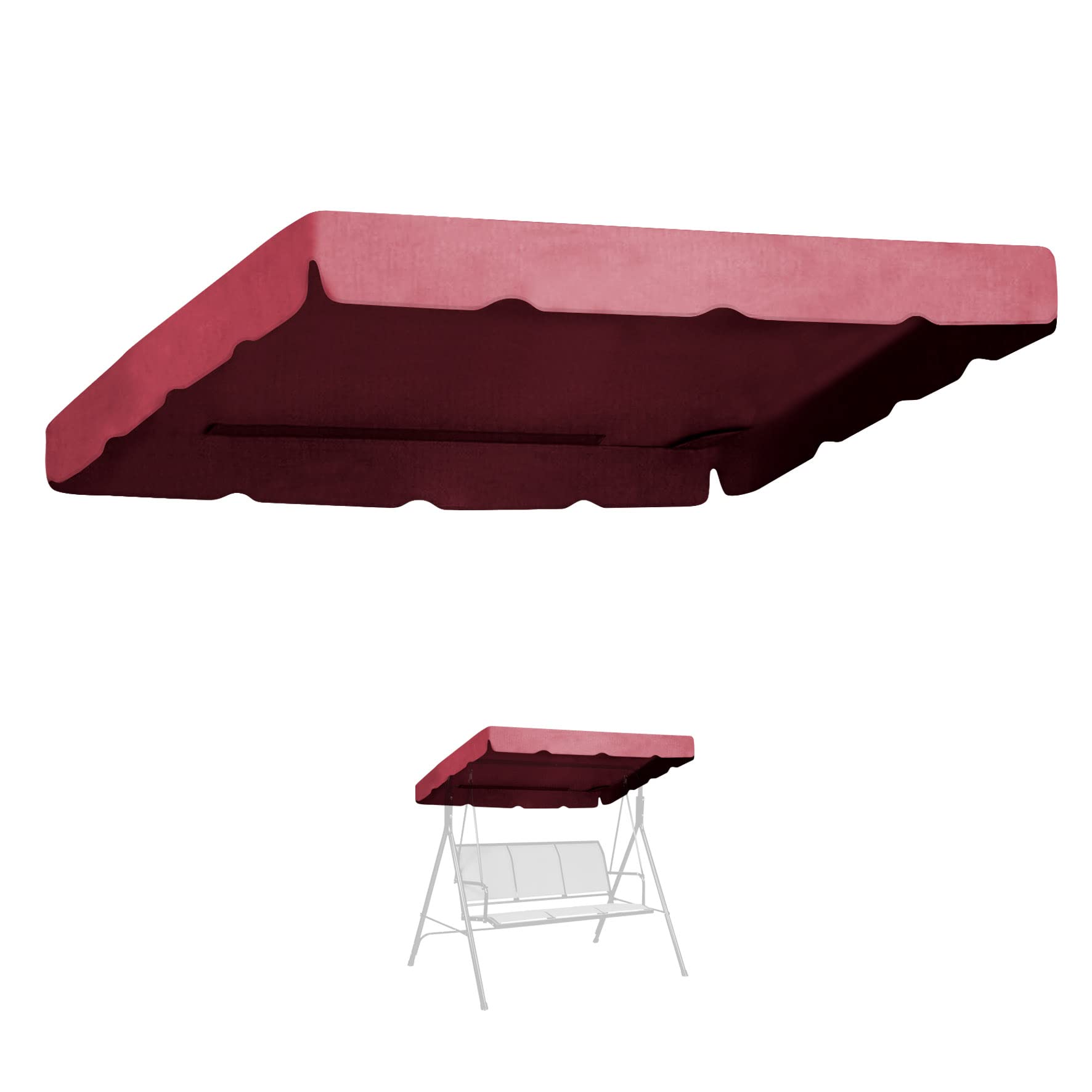 YardGrow 77'x43' Swing Canopy Replacement — Burgundy