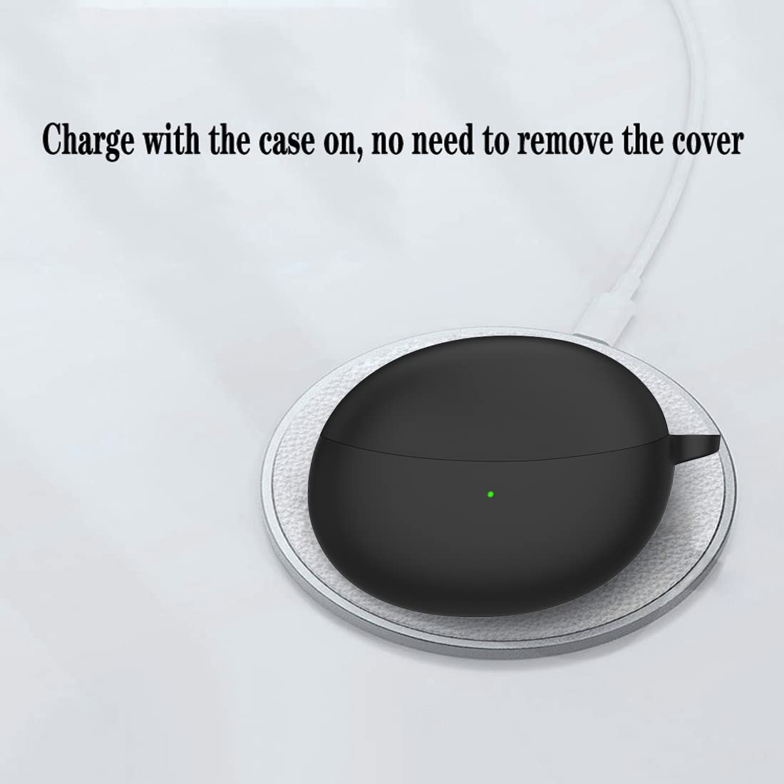 Funda Ultrafina De Silicona Para OPPO Enco Free 2 – Suave, Antihuellas Y Resistente A Golpes (Negro)