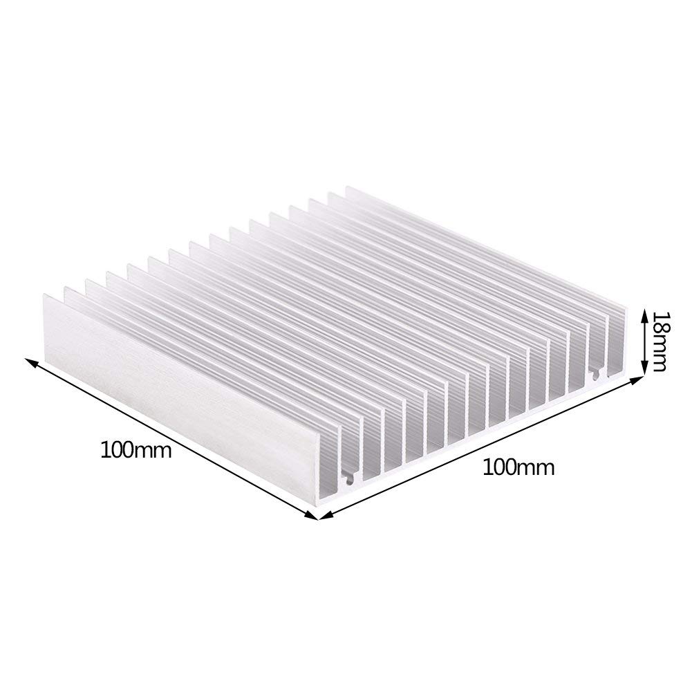 Radiator, 16 zębów Radiator ciepła, aluminiowy radiator, wentylator chłodzący, do oświetlenia LED, komputerów 100 x 18 mm