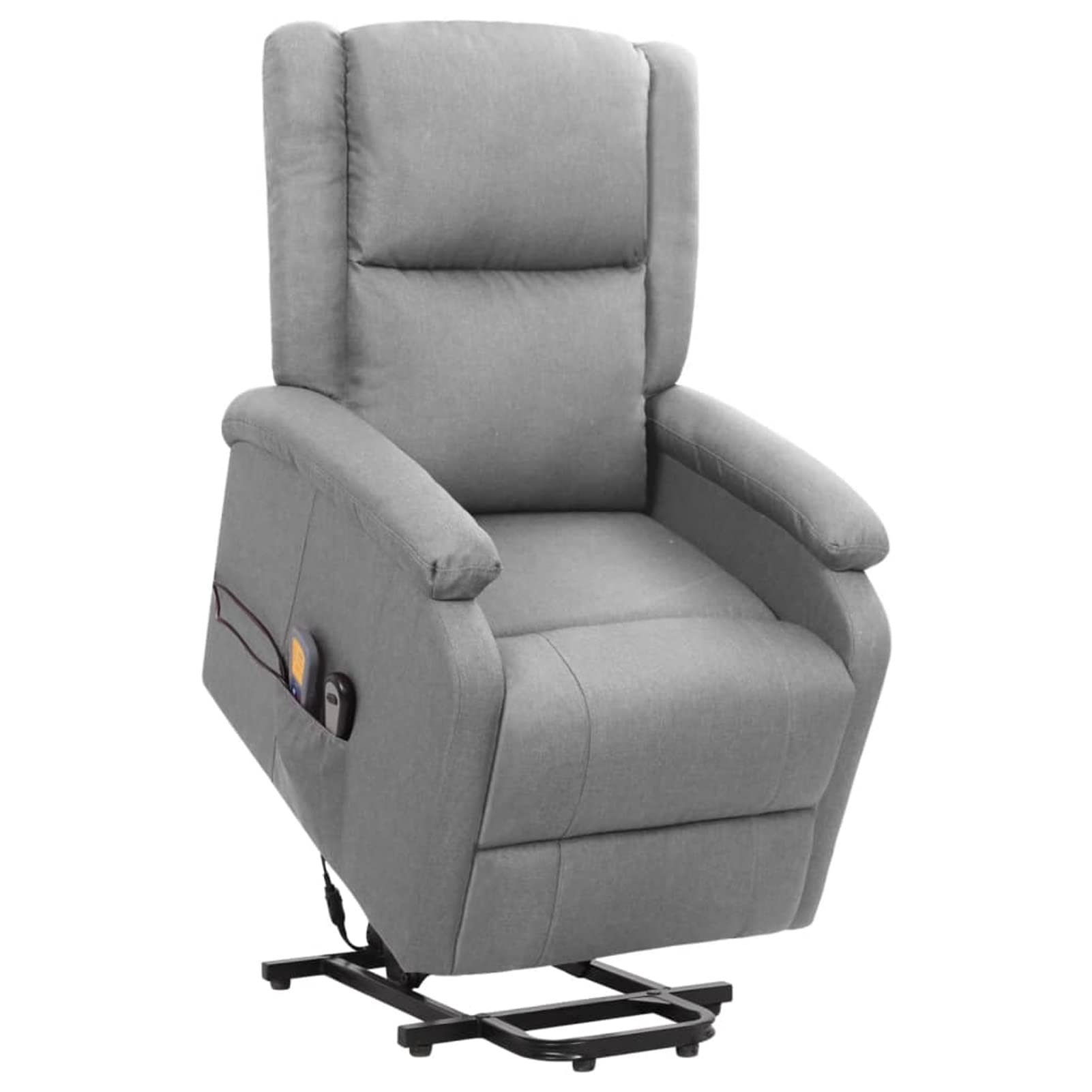 Sillón de Masaje Reclinable, 3 Posiciones, Elevación Eléctrica, Vibración de 6 Puntos, Tela Poliéster, para Descanso y Relajación