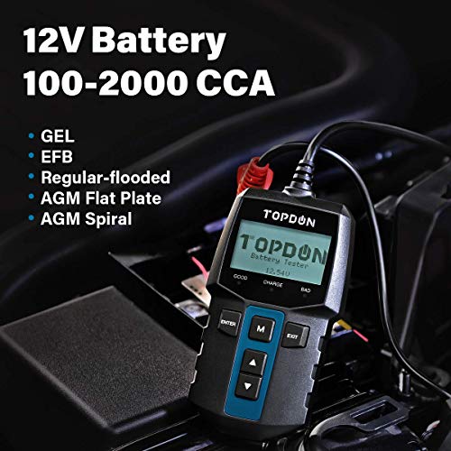 Analyseur de batterie numérique 12V 100-2000CCA pour alternateur auto