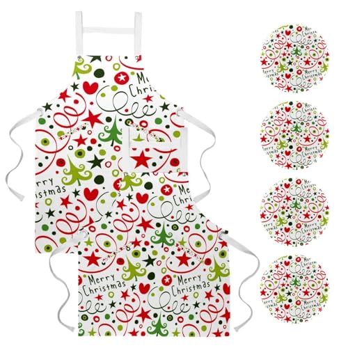 Tablier de cuisine anti-taches pour préserver vos vêtements à Noël