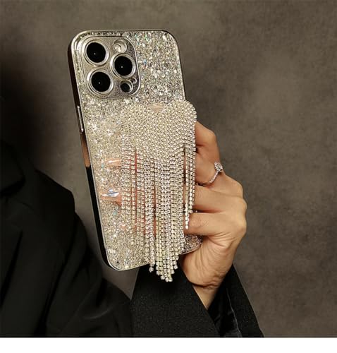 Coque strass iPhone 13 avec support cœur pour visionnage stable - 3
