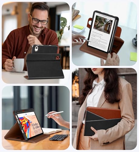 Étui iPad mini 7 rotatif 360 en cuir premium avec range-stylet